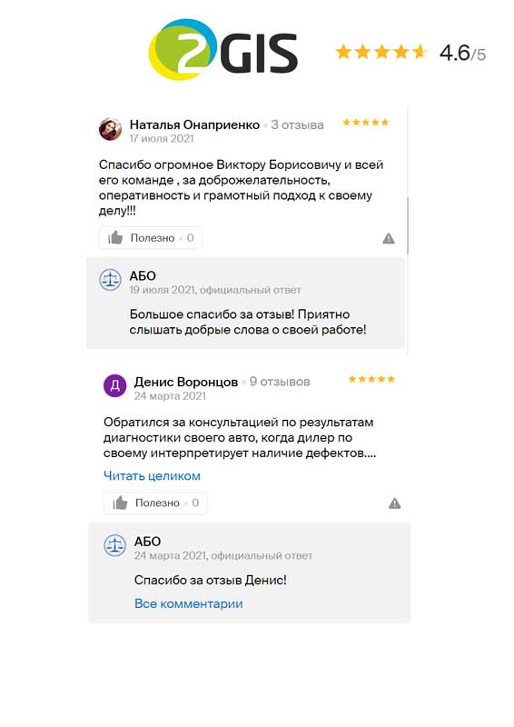 Отзывы и рекомендации ООО АБО в Санкт-Петербурге (СПб)